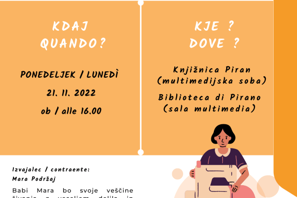 Laboratorio creativo di CUCITO per bambini con nonna MARA