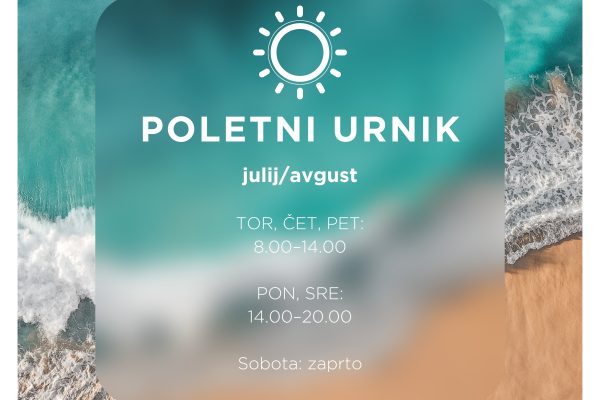 Poletni urnik knjižnice